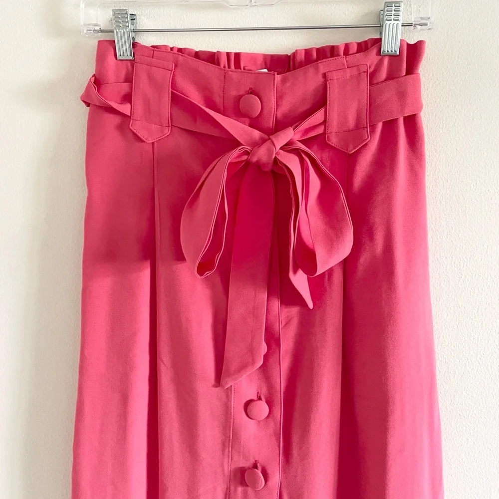 Sabina Musayev Isla Top Lucille Skirt Set Medium Midi Two Piece Hibiscus Pink - Picture 8 of 14